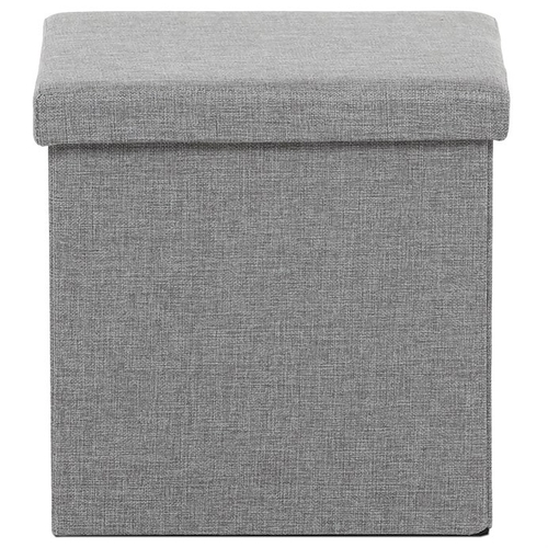 Taburet s úložným prostorem, šedá, látka, TAB-461 GREY2