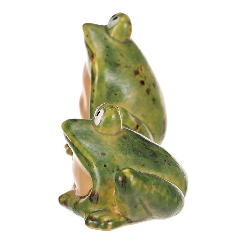 Žába - keramická figurka, zelená, mix 2 druhů, cena za 1 ks