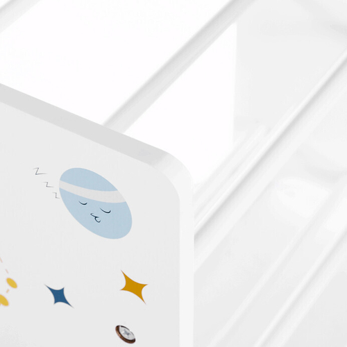 Regál na hračky, mdf, vícebarevná, AUR-E1033 WT