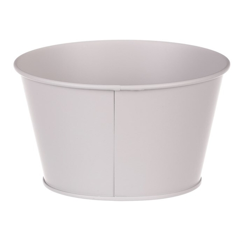 Obal kovový - nízký, motiv ptáčka, barva šedá