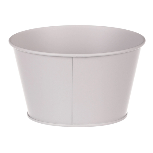 Obal kovový - nízký, motiv ptáčka, barva šedá