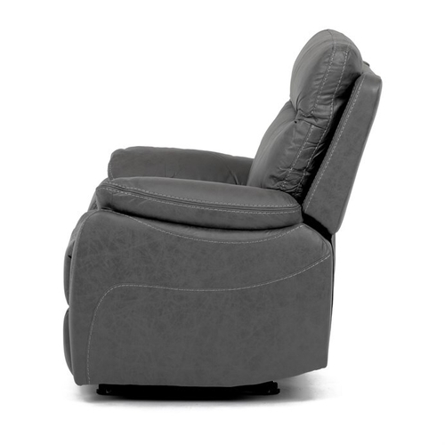 Polohovací křeslo, elektrické zabudované ovládání, šedá, látka vintage, TV-4094 GREY3