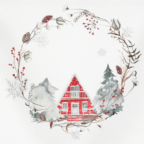 Běhoun - vánoční motiv, 100 % polyester, 40 x 150 cm