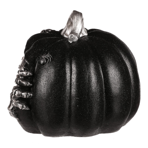 Dýně s lebkou - Halloween, magnesium, LED osvětlení