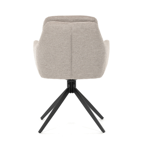 Jídelní židle otočná 180°, béžová, látka, DCH-P3174 LAN2