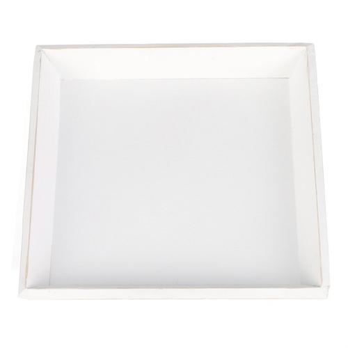 Tác dřevěný - čtvercový, barva bílá