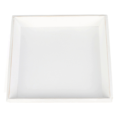 Tác dřevěný - čtvercový, barva bílá