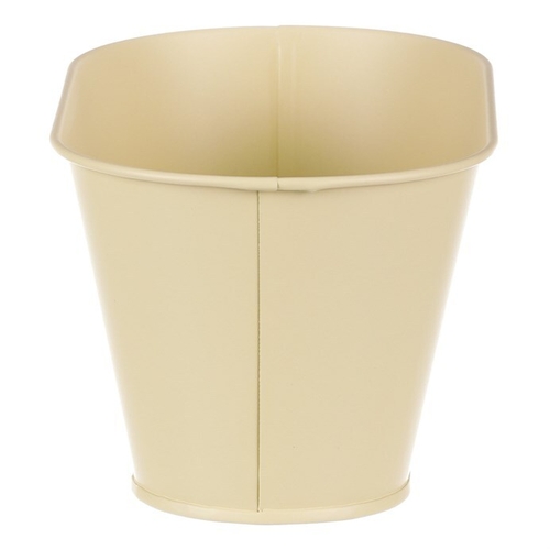 Truhlík kovový - motiv kvetoucího máku, žlutý