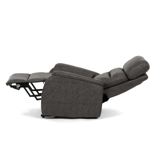 Polohovací křeslo, elektrické kabelové ovládání, černá, látka vintage, TV-L8904 BK3