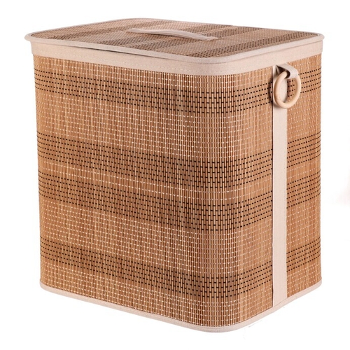 Koš regálový a prádelní - bambus, přírodní, cena za sadu 6 ks