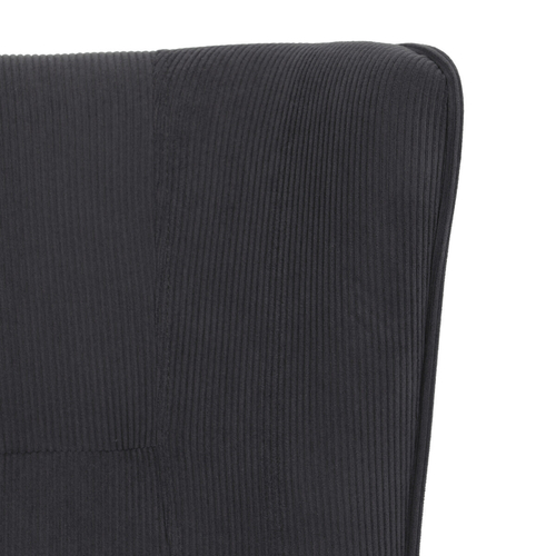 Křeslo ušák, šedá, manšestrová látka, AK-314 GREY2
