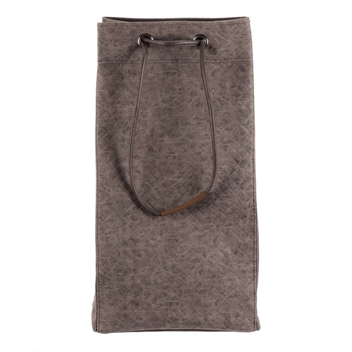 Koš prádelní - látkový, stahovací, šedá barva