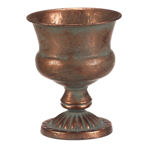 Číše kovová - aranžovací, 20 cm, barva měděná