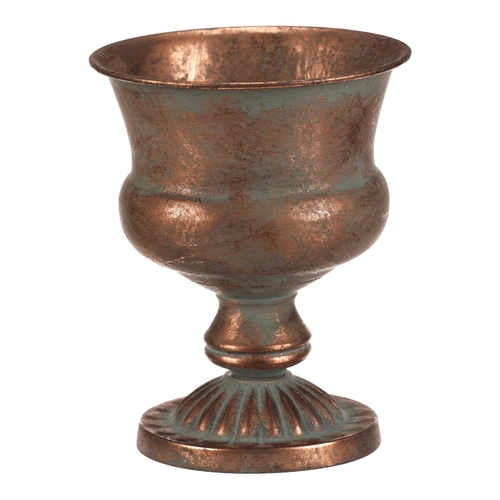 Číše kovová - aranžovací, 20 cm, barva měděná