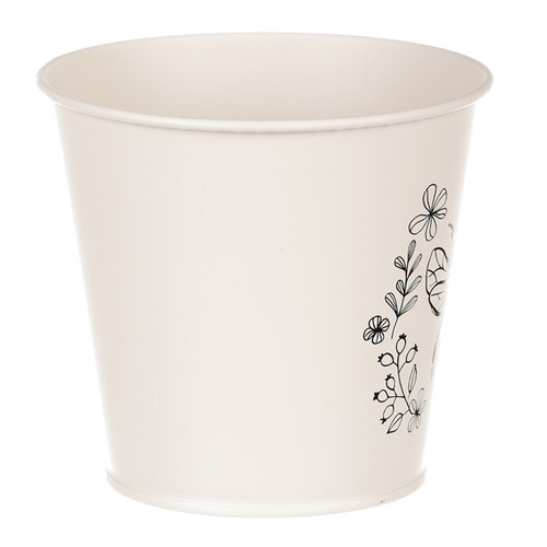 Obal kovový - motiv včelky, barva krémová