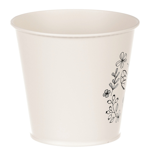 Obal kovový - motiv včelky, barva krémová