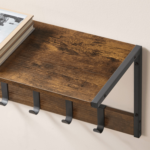 Set 2 nástěnných poliček, mdf, hnědá, ABP-E1083 OLW