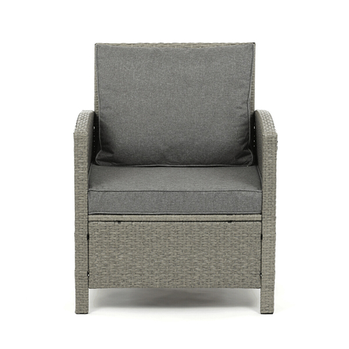 Zahradní sestava 140x70x60cm, polyratan, šedá, AZS-A1719 GREY