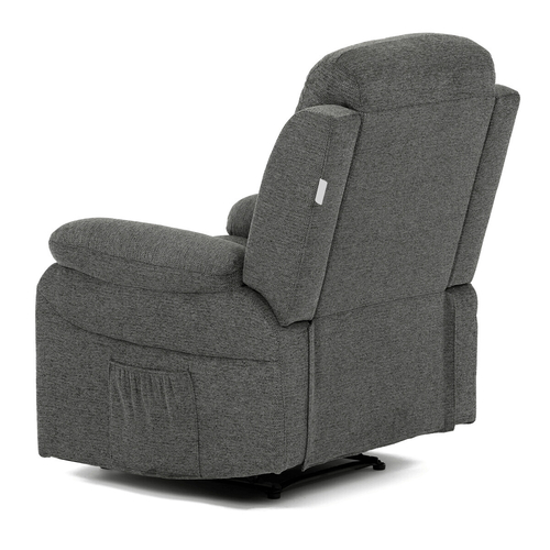 Polohovací křeslo, šedá, látka, TV-4086 GREY2