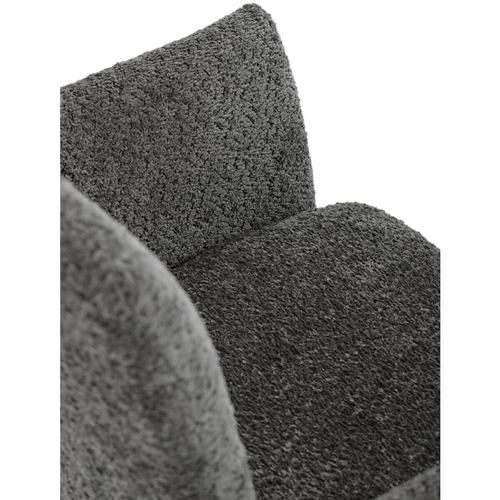 Jídelní židle otočná 180°, šedá, látka bouclé, DCH-W1117 GREY2