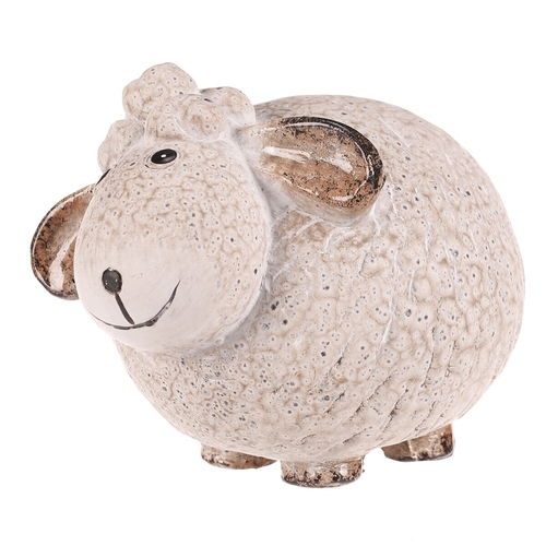 Ovečka - keramická figurka, vel. S, barva krémová