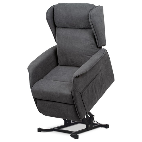 Polohovací křeslo, elektrické kabelové ovládání, šedá, látka, TV-1190 GREY2