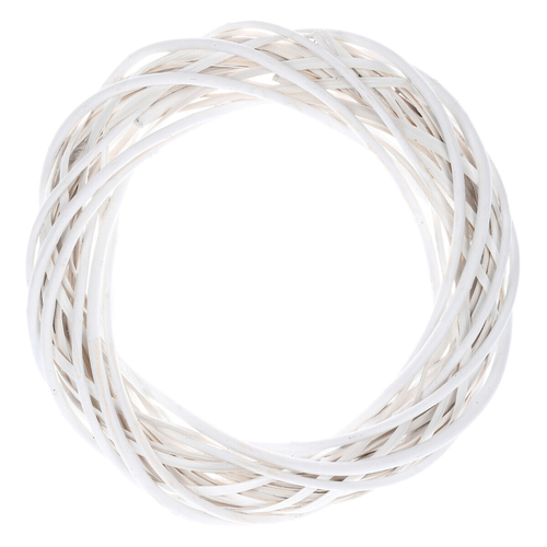Věnec proutěný - pr. 30 cm, bílá barva
