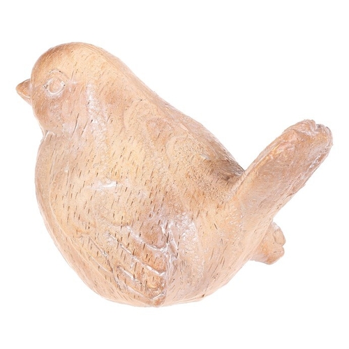 Ptáček - figurka z polyresinu, imitace dřeva