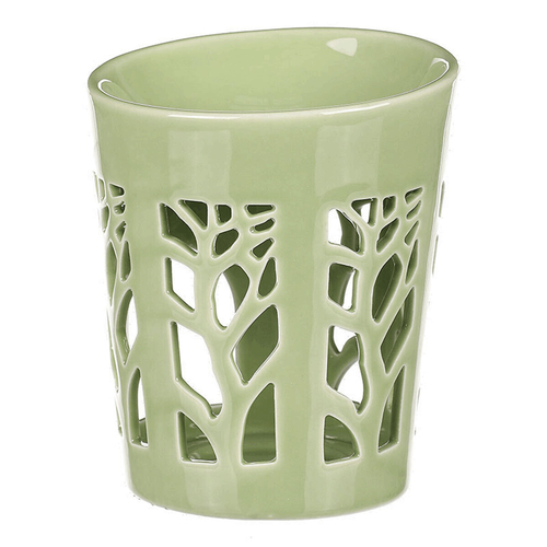Aromalampa, motiv strom života, zelená barva, porcelán