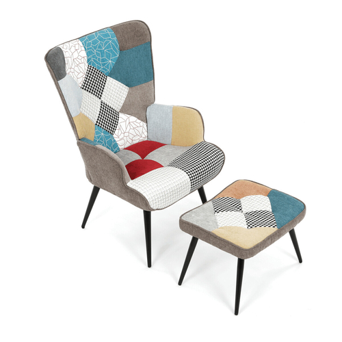 Relaxační křeslo, vícebarevná, látka, AK-303 PW2