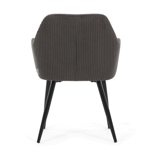 Jídelní židle, šedá, manšestrová látka, DCH-V4009 GREY6