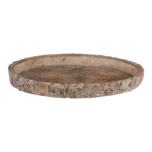 Tác betonový - dekor dřevěné kůry, vel. L