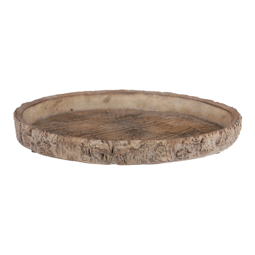 Tác betonový - dekor dřevěné kůry, vel. L