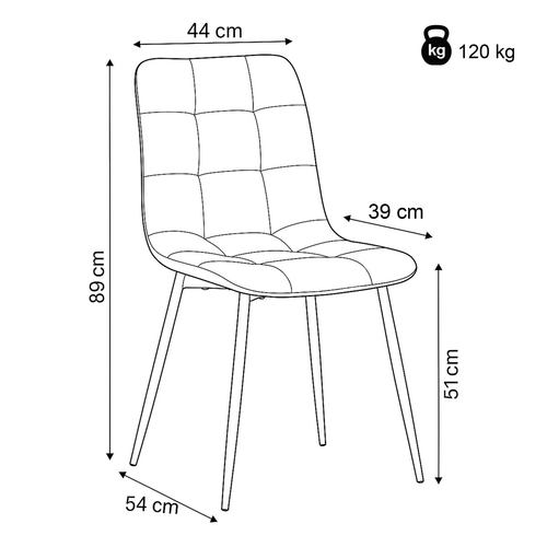 Jídelní židle, žlutá, sametová látka, CT-281 YEL4