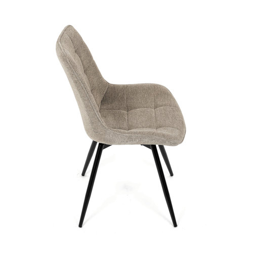 Jídelní židle otočná 180°, hnědá, látka, HC-T1130 CAP2