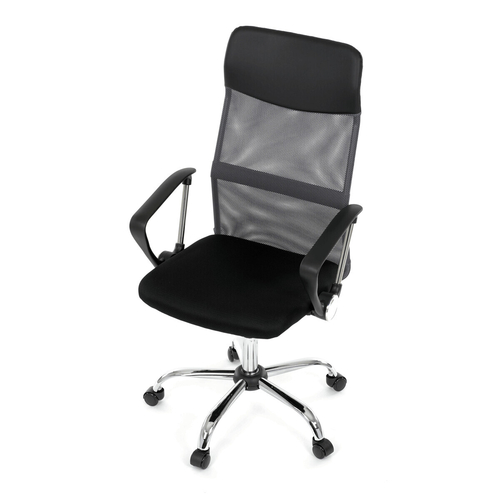 Kancelářská židle, houpací mechanismus, šedá síťovina, KA-E305 GREY