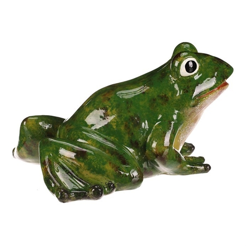 Žába - keramická figurka, vel. L, barva zelená