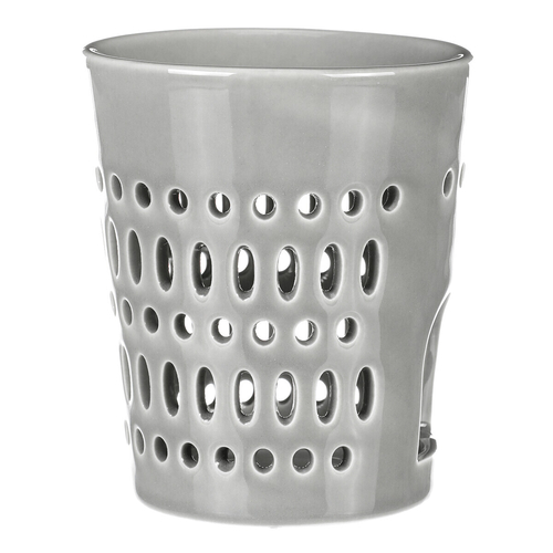 Aromalampa - porcelánová, otvory po obvodu, barva šedá
