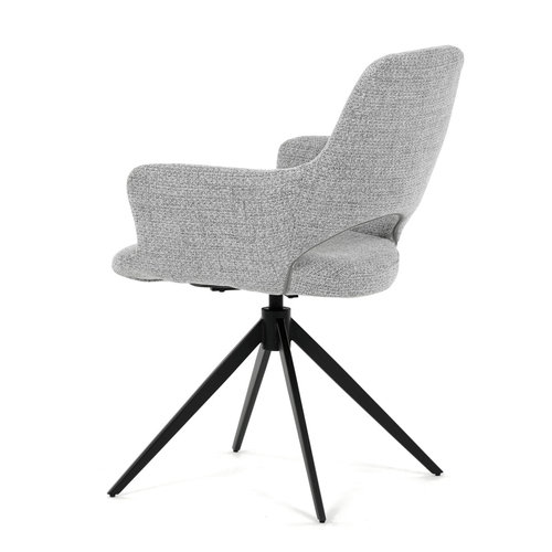 Jídelní židle otočná 360°, šedá, látka, DCH-D1320 GREY2