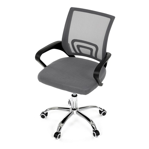 Dětská židle, výškově nastavitelná, šedá síťovina, KA-L103 GREY