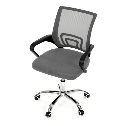 Dětská židle, výškově nastavitelná, šedá síťovina, KA-L103 GREY