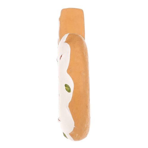 Hvězda a donut - ozdoby z terakoty, imitace perníku, cena za 1 ks