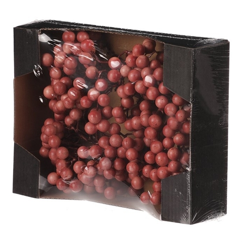 Bobule na drátku - barva lososová, cena za krabičku (24 ks)