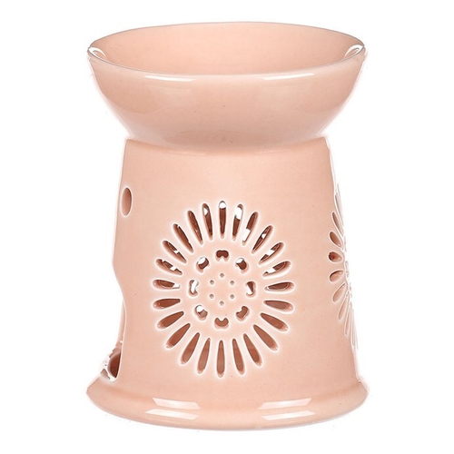 Aromalampa s motivem sedmikrásky, meruňková barva, porcelán