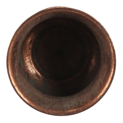 Číše kovová - aranžovací, 20 cm, barva měděná