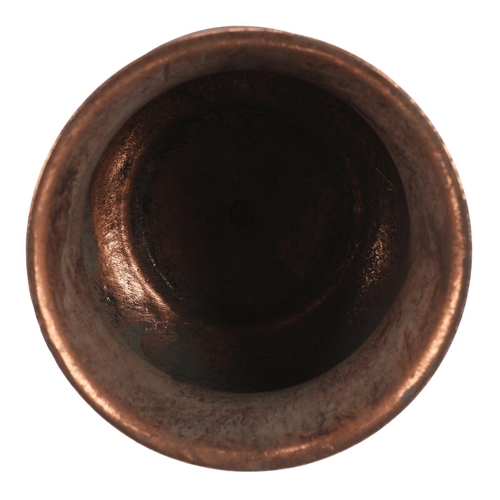 Číše kovová - aranžovací, 20 cm, barva měděná