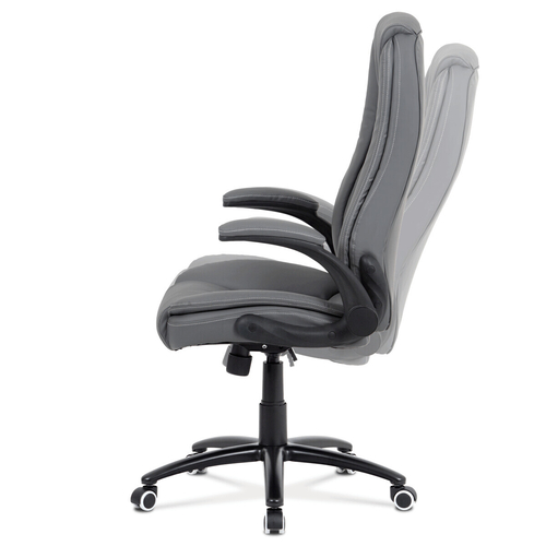 Kancelářské křeslo, houpací mechanismus, šedá ekokůže, KA-G301 GREY