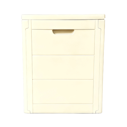 Zahradní úložný box 56x43x53cm, plast, béžová, 120l, AZB-G2035 CRM