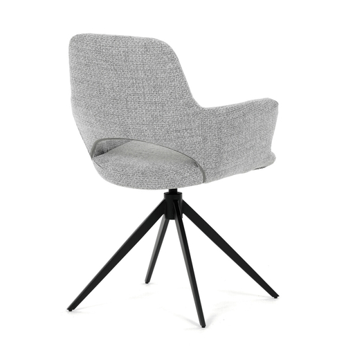 Jídelní židle otočná 360°, šedá, látka, DCH-D1320 GREY2