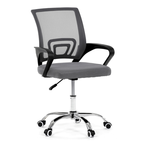 Dětská židle, výškově nastavitelná, šedá síťovina, KA-L103 GREY